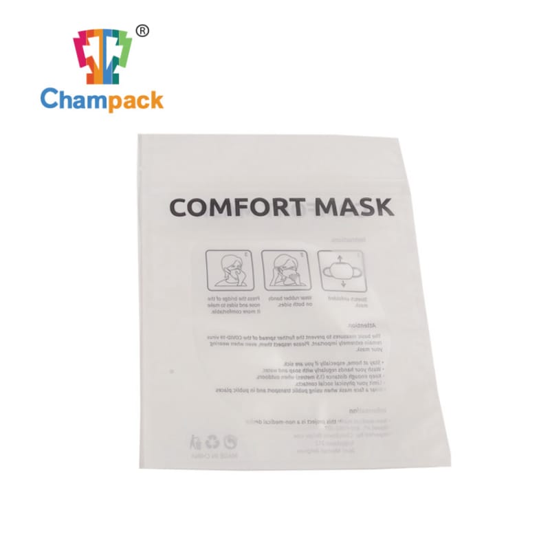 Nie-mediese masker verpakking sak met rits (3)