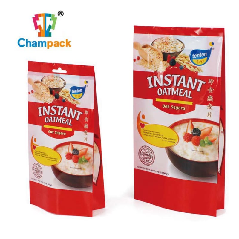 400g Customized side gusset pouch for instant oatmeal (2)