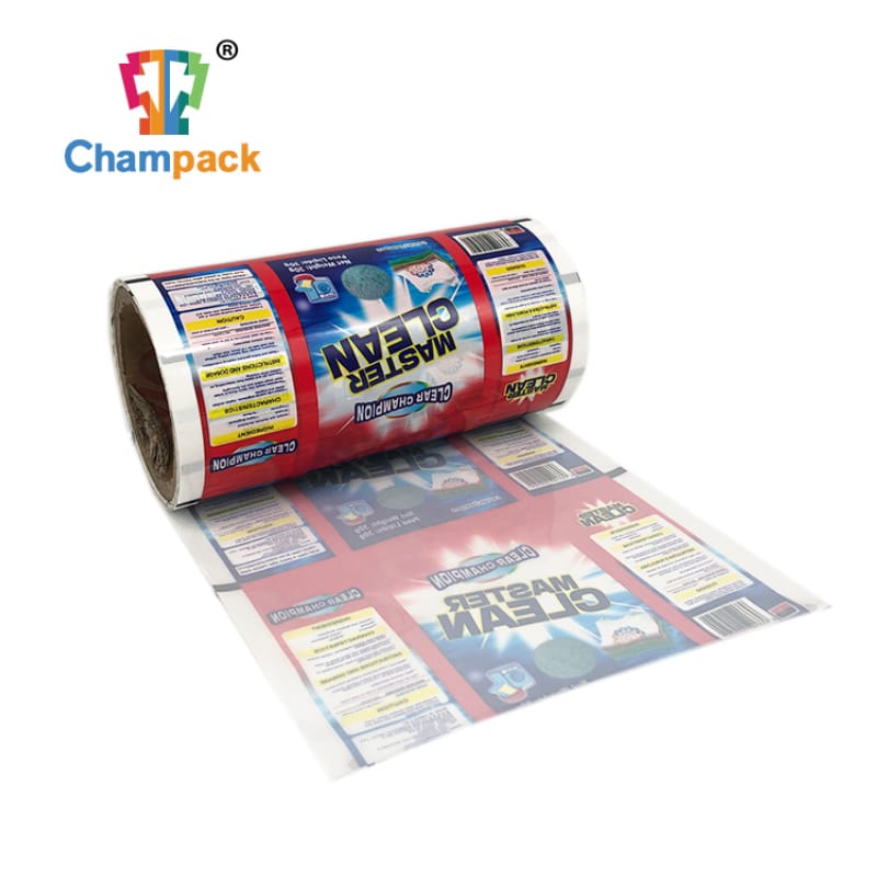 OEM clothe washing detergent powder PE white plastic sachet laminated industrial products packaging film roll film (1)