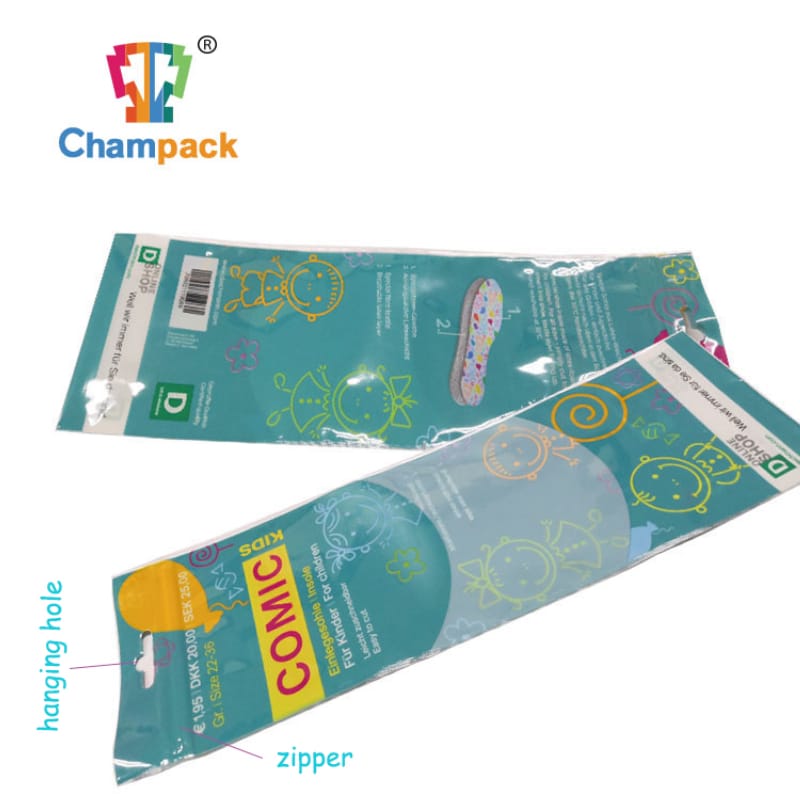 kid insole packaging bag with zipper (1)